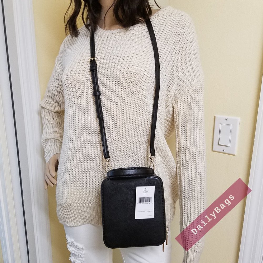 NWT KATE SPADE DAISY MEOW CROSSBODY BLACK LEOPARD WHITE WKR00600 100% AUTHENTIC - Picture 12 of 13